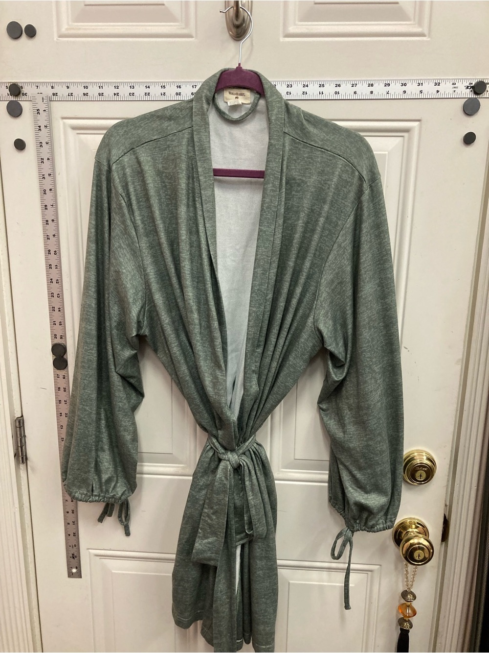 World Market, Sage, Green, robe, Sleep, Cozy, Relax, Soft